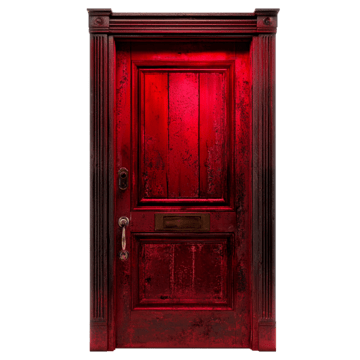 A red door: click to enter